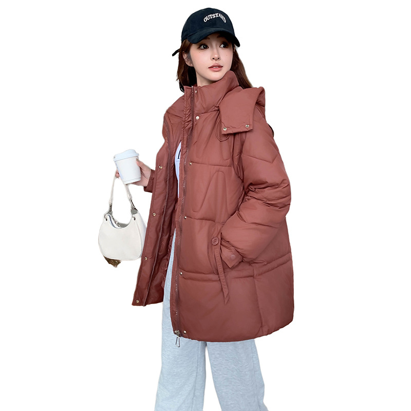 2025 chaqueta de algodón holgada coreana, chaqueta de algodón de invierno, chaqueta de algodón caliente, chaqueta de algodón de pluma, ocio, versátil