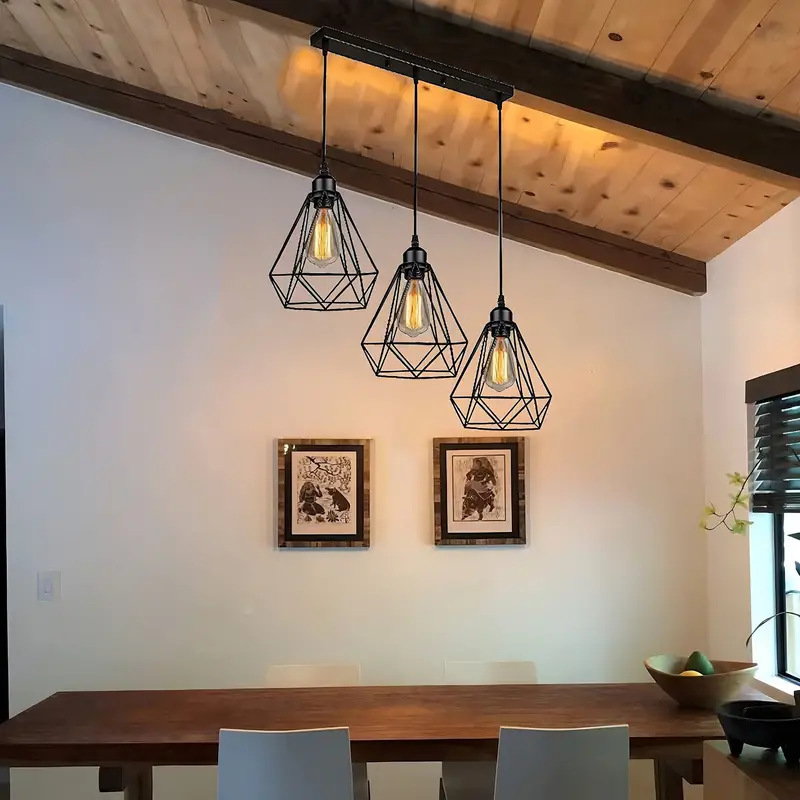 Proveedores transfronterizos al por mayor tres cabezas retro industrial lámparas de restaurante lámparas de pasillo lámparas de candelabros pequeños hoteles residenciales Zhongshan