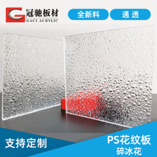Ps Pattern Plate Plexiglass Crushed Ice Pattern Textured Glass Screen Translucent Plate Custom Changhong Plate Wholesale