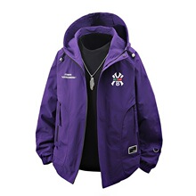 高端轻奢男装秋冬加绒夹克青少年连帽宽松美式潮牌休闲冲锋衣外套