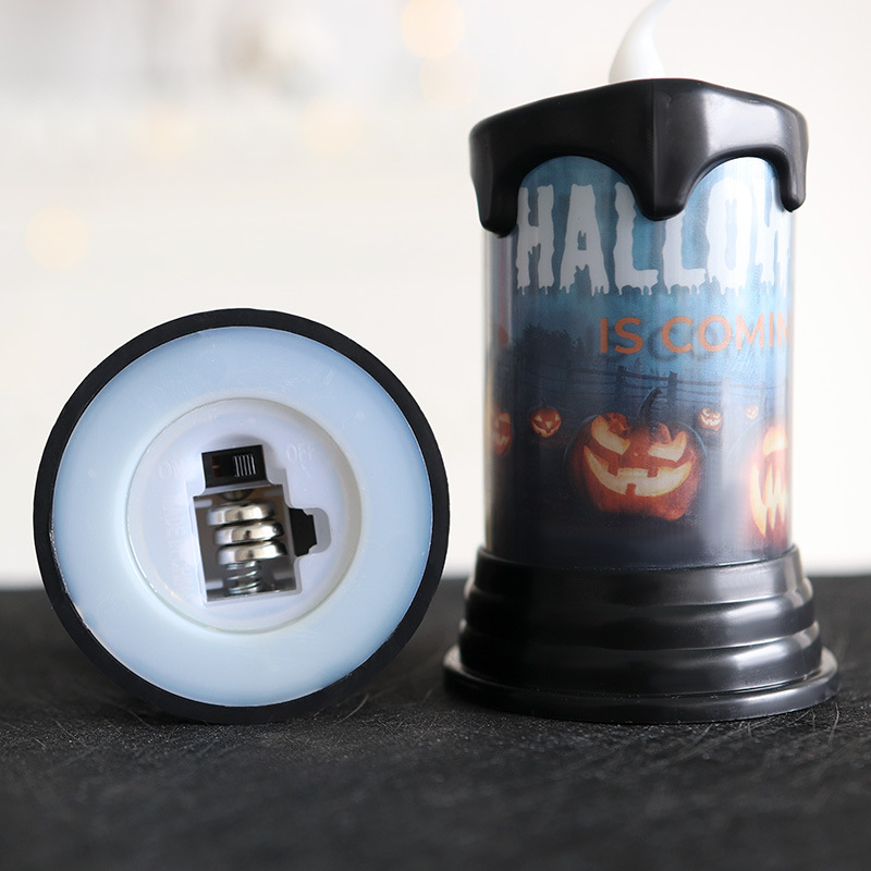 Lámpara de vela electrónica de Halloween simulación vela al por mayor lugar diseño apoyos Lámpara decorativa decoración de escritorio luz de la noche