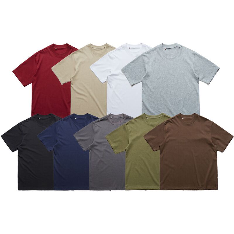 RUIIENRS x ROPUCHA 2024 summer solid color light plate weight 320G short sleeve loose T-shirt FT151