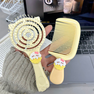 New Cartoon Ins Comb Small Portable Hollow Style Comb Cat's Claw Massage Soft Teeth Cute Fluffy Student