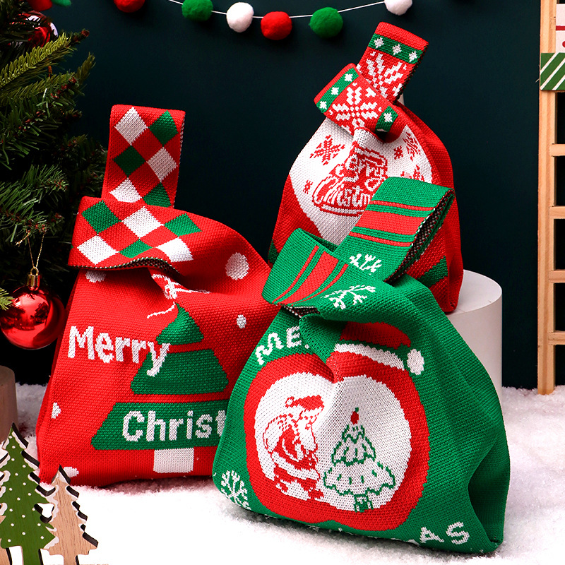 Bolsa de regalo de Navidad, sensación de alto nivel, paquete de regalo de Navidad pequeño, regalo de Nochebuena, bolsa de manzana
