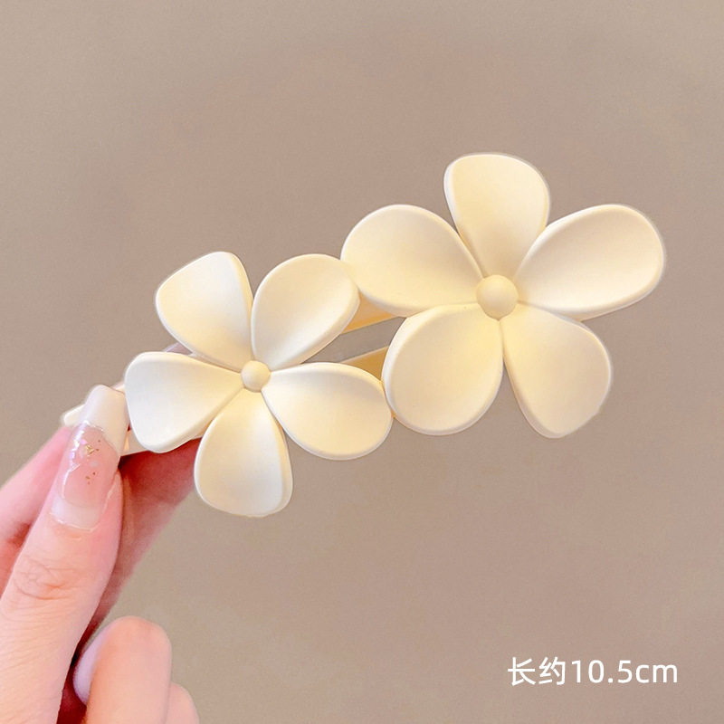 Romántico coreano rosa broca de pato broca de cabello de mujer grande primavera y verano sensación de atmósfera broca de cabeza media tarjeta de cabello