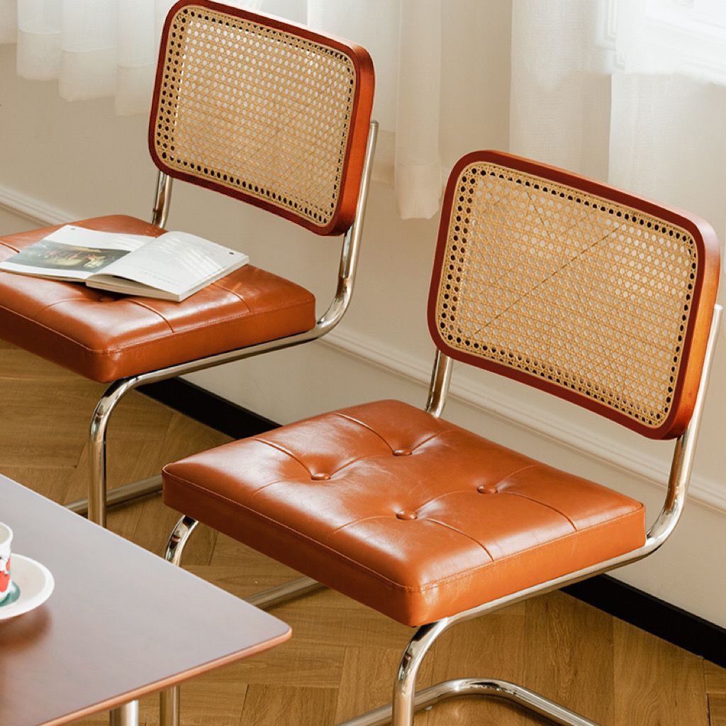 Imitation Rattan Soft Bag Chair, Simple Nordic Home Designer Dining Chair, Internet Celebrity Cafe Hotel Leisure Second-Hand Chair