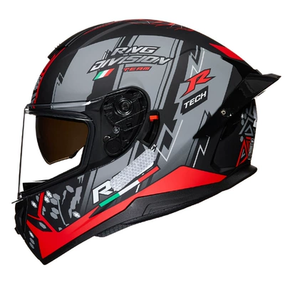 Motosiklet kaskı (dəbilqə) – tail bluetooth full helmet - red-pioneer-transparent-m