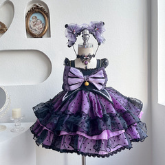 Premium, High-End Kulumilo Lolita Children's Birthday Dress — Princess Gown with Cartoon-Patterned Puffy Design