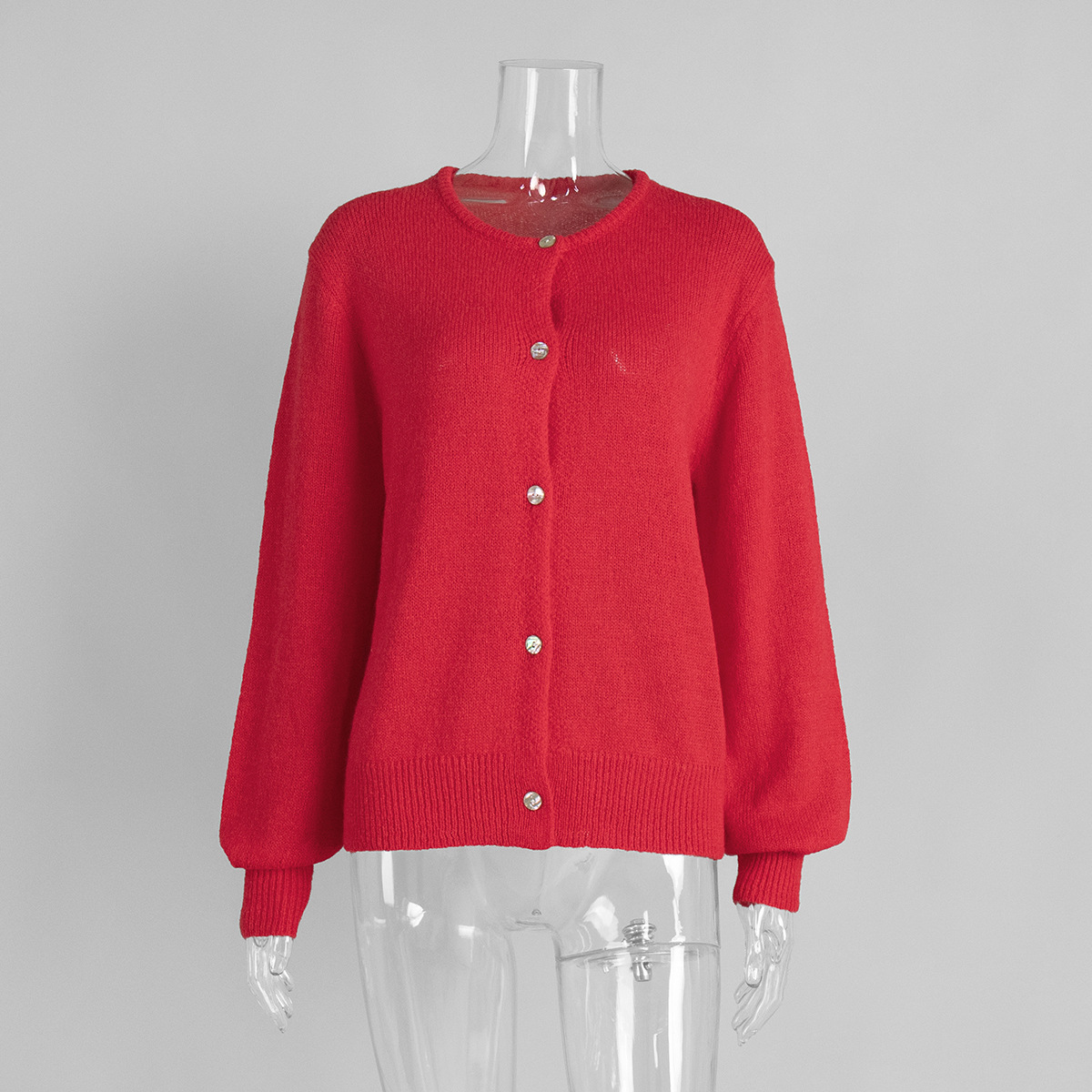 Cardigan de punto de color caramelo mujeres Europa y los Estados Unidos otoño y invierno 2025 cabello de cabello