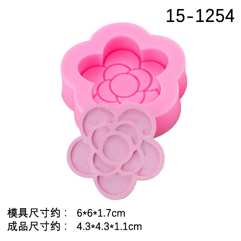 Camelia Rose forma de silicona molde coche aire acondicionado salida aromaterapia vela yeso hecho a mano jabón Accesorios