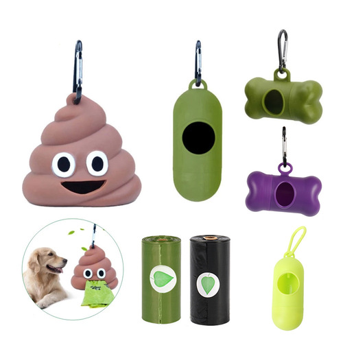 Pet Cleaning Supplies Trash Can Dog Pooper Scooper Pill Dispenser Portable Poop Bone Dispenser