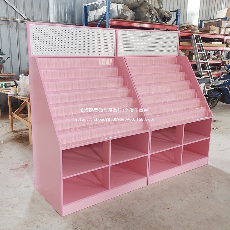 单面靠墙手工坊diy串珠展示架亚克力透明阶梯柜 珠珠收纳盒置物架