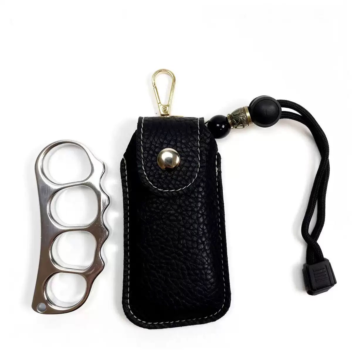 Thickened Stainless Steel Pure Steel Knuckle Duster Window Breaker Self-Defense Anti-Wolf Car-Mounted Tiger Fist Outdoor Hand Support Pea Self-Defense