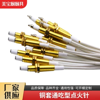燃气灶点火针铜套通吃型点火针煤气灶陶瓷打火感应针嵌入式点火器
