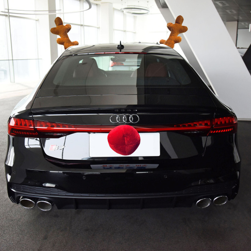 聖誕節汽車裝飾品汽車鹿角 大棉花鹿角 各種汽車裝飾道具可愛麋鹿