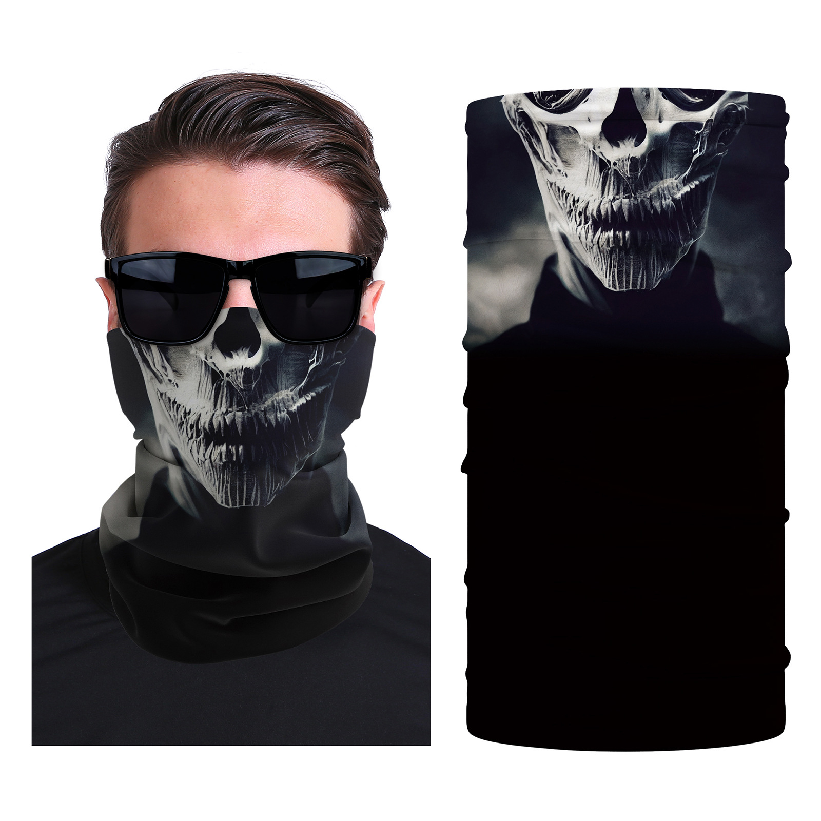 Xun hui transfronterizo media cara cráneo bufanda mágica sombrilla de viaje al aire libre máscara de equitación cuello de protección uv