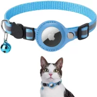 Pet Airtag Tracker Защитная крышка Анти-потерянный ошейник для позиционирования домашних животных Кошки Светоотражающий воротник-колокольчик Позиционирование