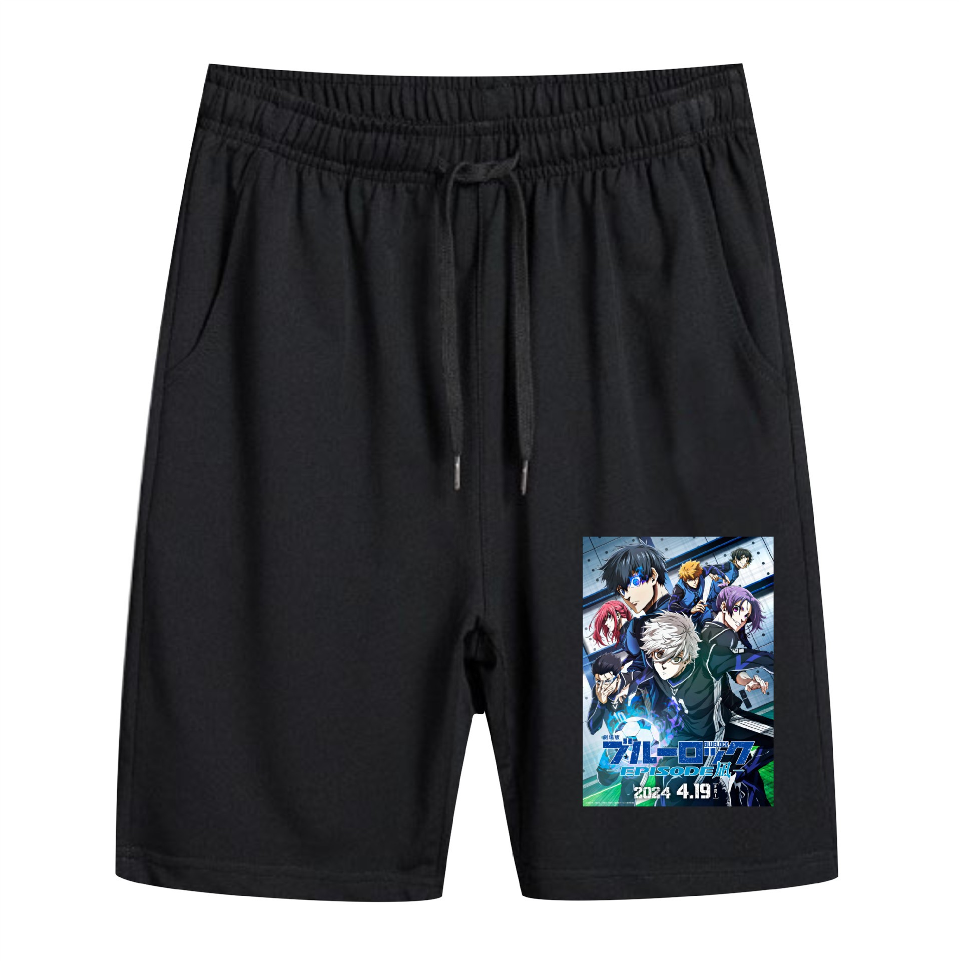 Comercio exterior nuevo BLUE LOCK azul prisión pantalones de playa periféricos de animación hombres y mujeres pantalones cortos de cinco puntos