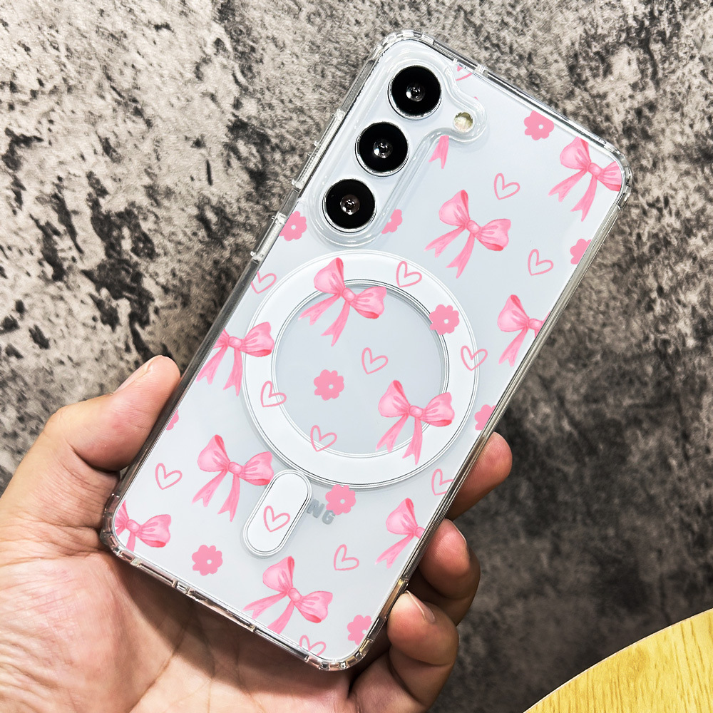 45g Weight Samsung Applicable Brands Phone Cases Classification PC, tpu Material Cherry, Bow Knot Pattern Simple Style, Classic Style Style PC Tpu Cherry Bow Knot Simple Style Classic Style Phone Cases Phone Accessories 7