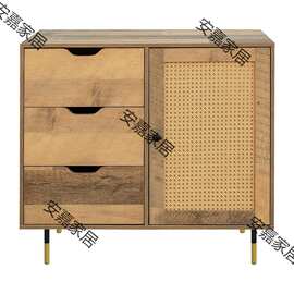 柜餐高柜亚马玄关客厅跨境边家用复古茶水抽屉式抽屉柜置物架亚马