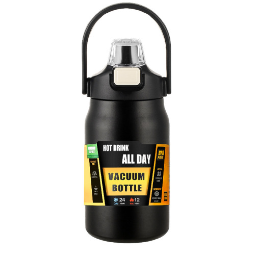 Factory-wholesale large-capacity double-drink-lid portable kettle made of 304 stainless steel—perfect for travel, outdoor activities, and sports!