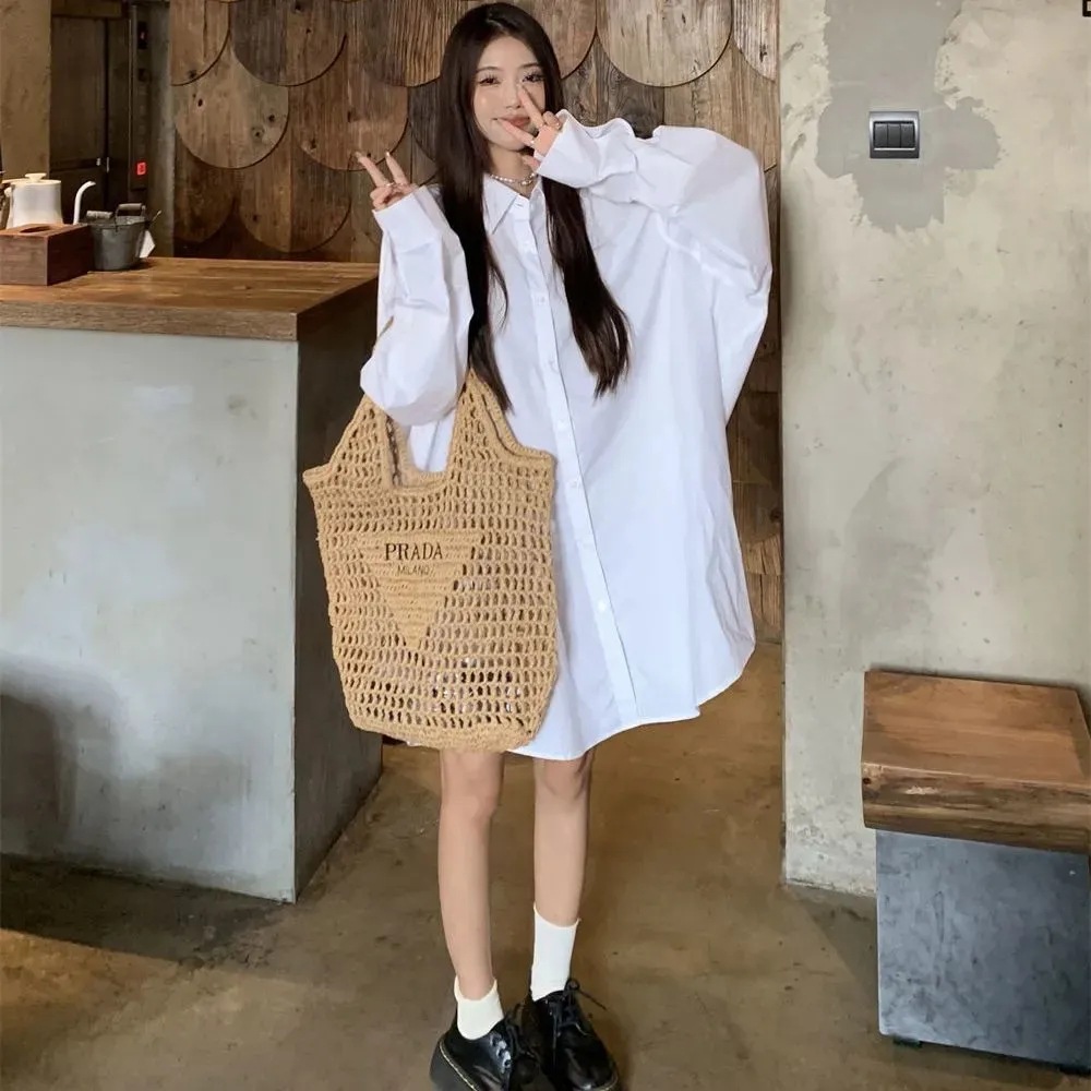 흰색 셔츠 [꽃 선택] 좋은 품질