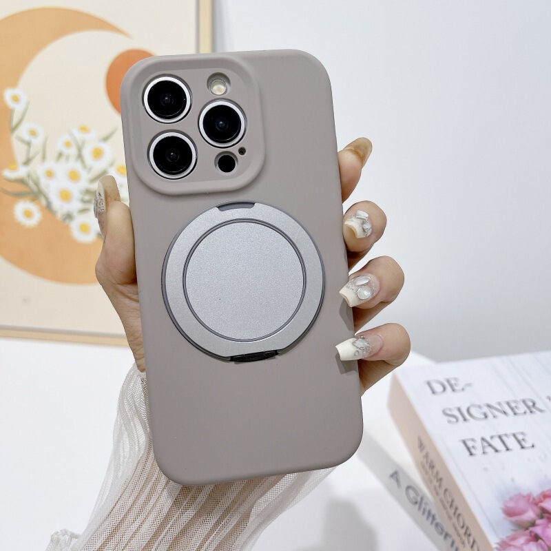 液态硅胶苹果15手机壳16磁吸360旋转支架iphone14P肤感全包13套12|undefined