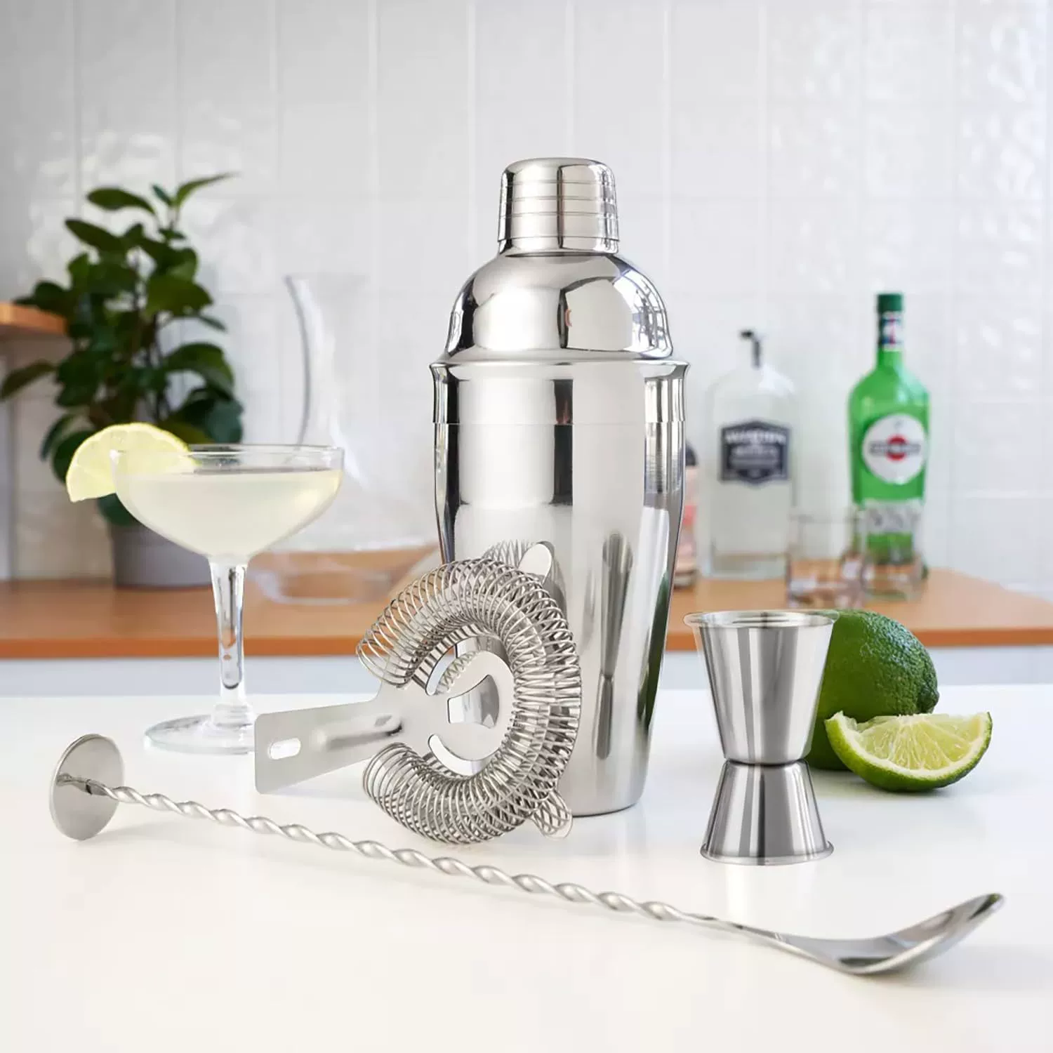 Набор инструментов из нержавеющей стали, шейкер, карманный фляжка для коктейлей, полный набор