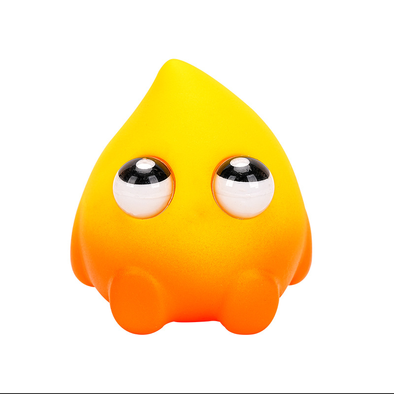 Ojos explosivos, hombre de fuego, Douyin, pellizco, PU, juguetes de descompresión de rebote lento, descompresión creativa para niños, pellizco de fuego pequeño