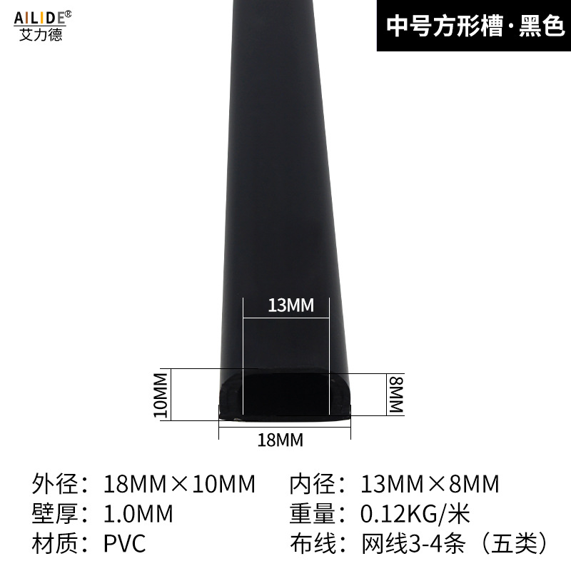 Ailide Plastic Square Sink Floor Cable Tray Office Pvc Wire Tray Storage Surface-Mounted