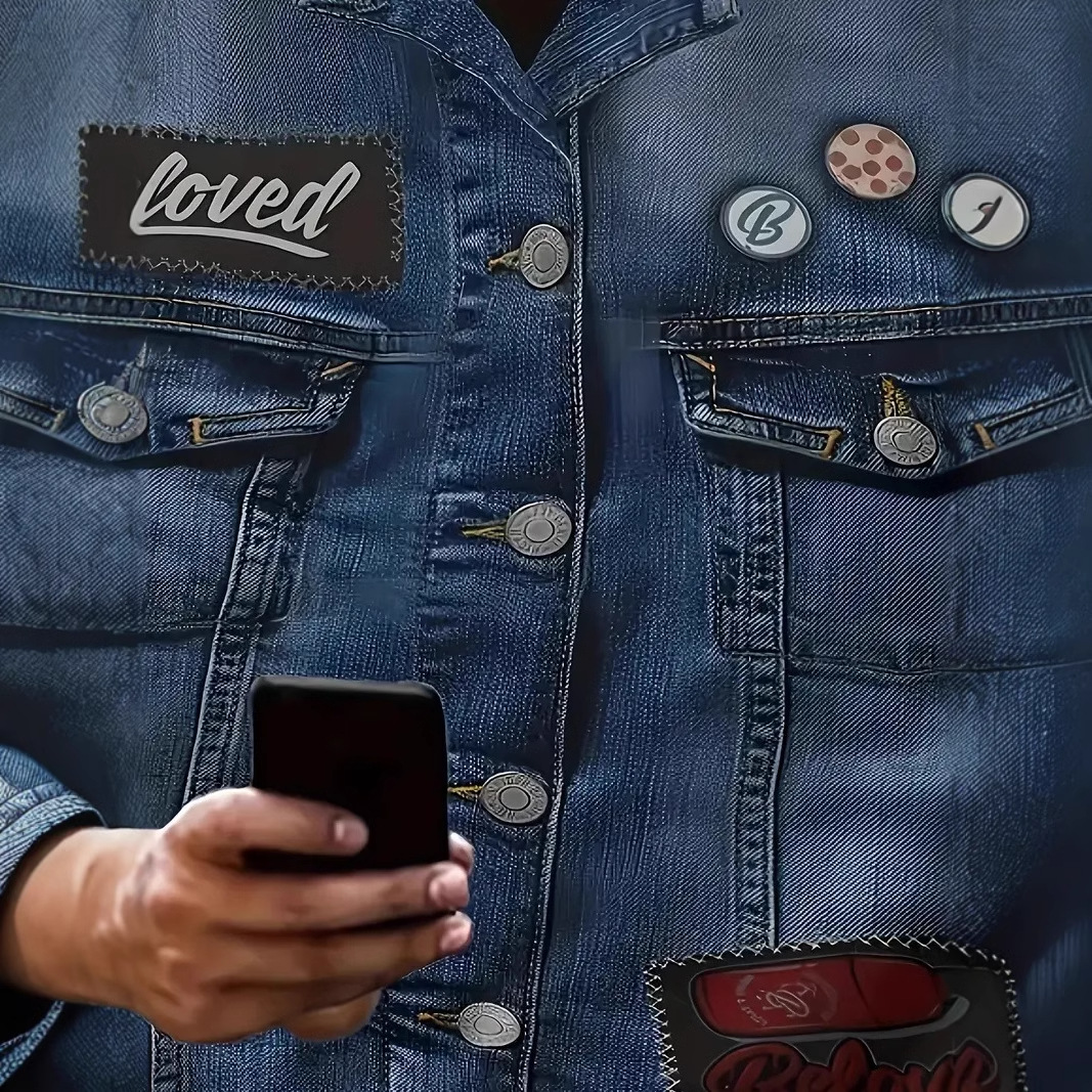 Divertida chaqueta de mezclilla con personalidad estampada en 3D, camiseta casual de cuello redondo de manga corta suelta y transpirable para hombre