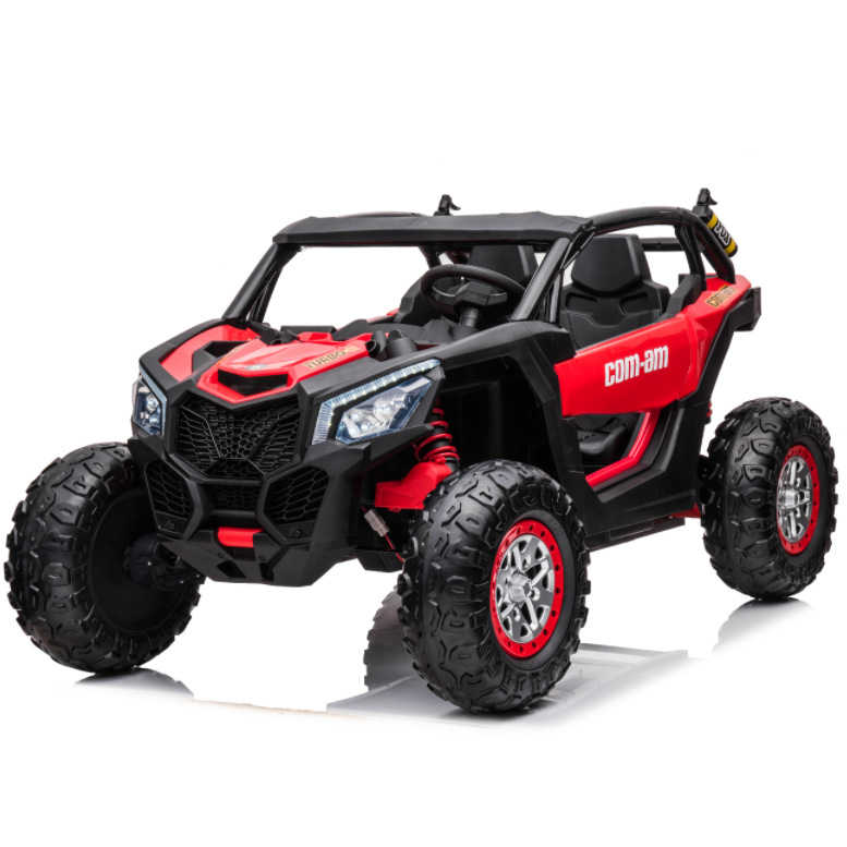 UTV 4 ruedas eléctricas para niños 4WD recargable para hombres y mujeres, batería para niños, coche azul