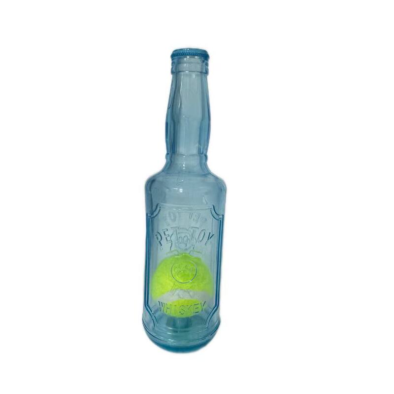 ホット販売ペットサウンドテニスボールボトル犬知育玩具 TPR 噛みつき防止退屈フローティングボトルインタラクティブトレーニングボトル|undefined