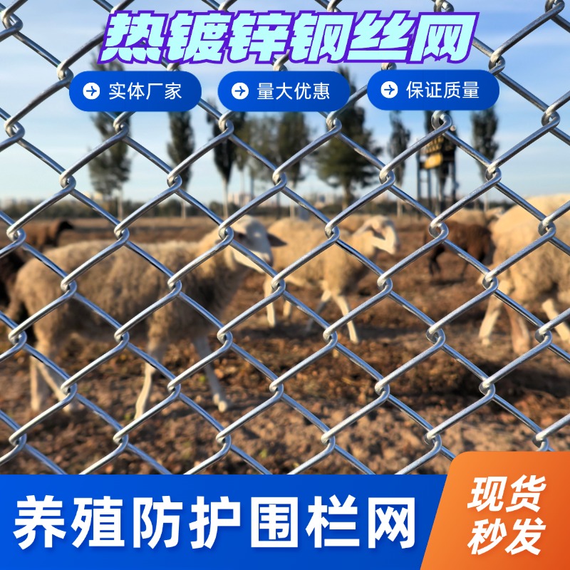 热镀锌勾花铁丝护栏网防护网钢丝养殖牛羊猪栅栏果园防护网