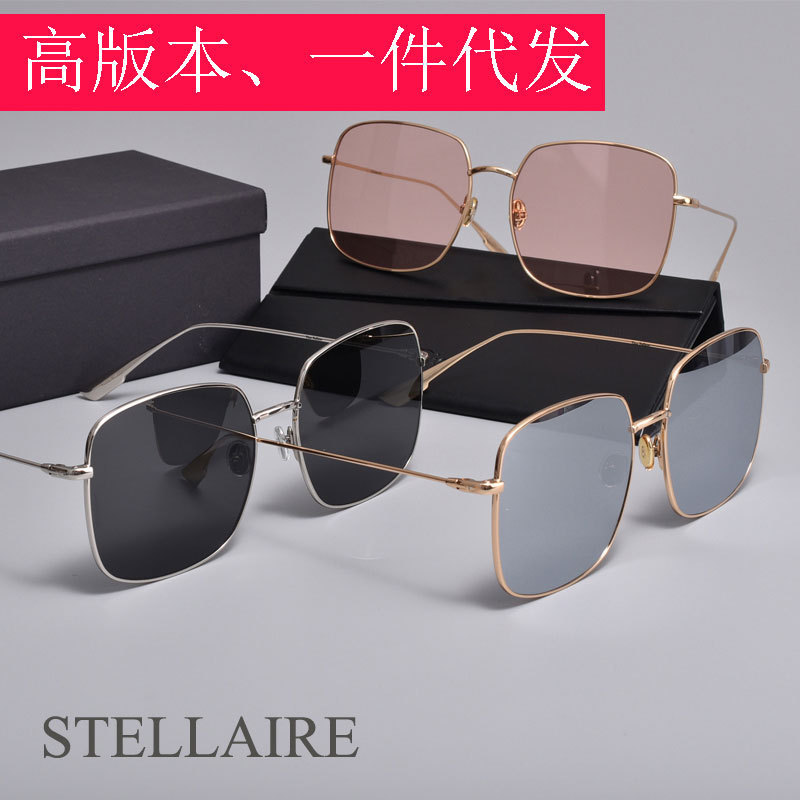 D's Sunglasses Stellaire1 Square Frame Cd Sunglasses for Men and Women Can Be Equipped with Myopia Lenses to Protect Against Uv Rays