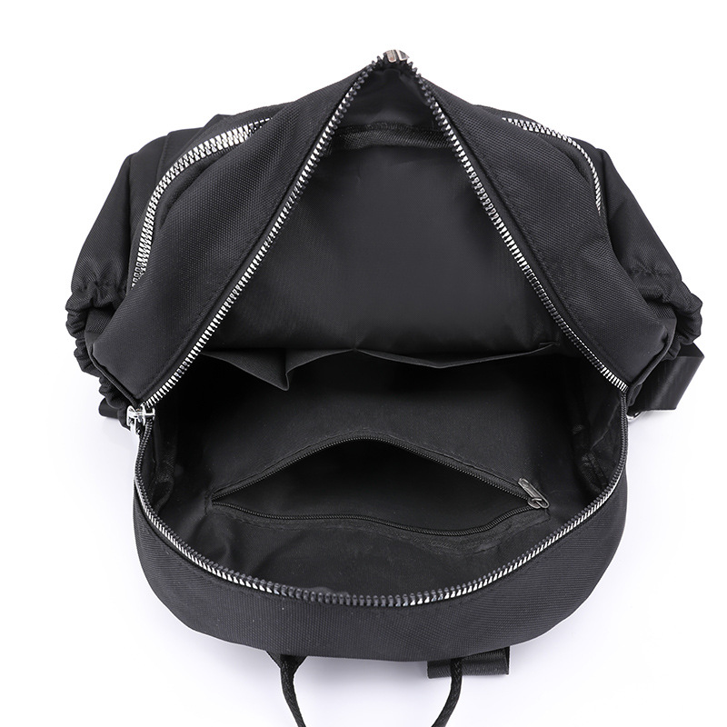 2023 otoño nuevo estilo casual damas mochila de nailon simple color sólido al aire libre mochila de viaje ligera mochila escolar