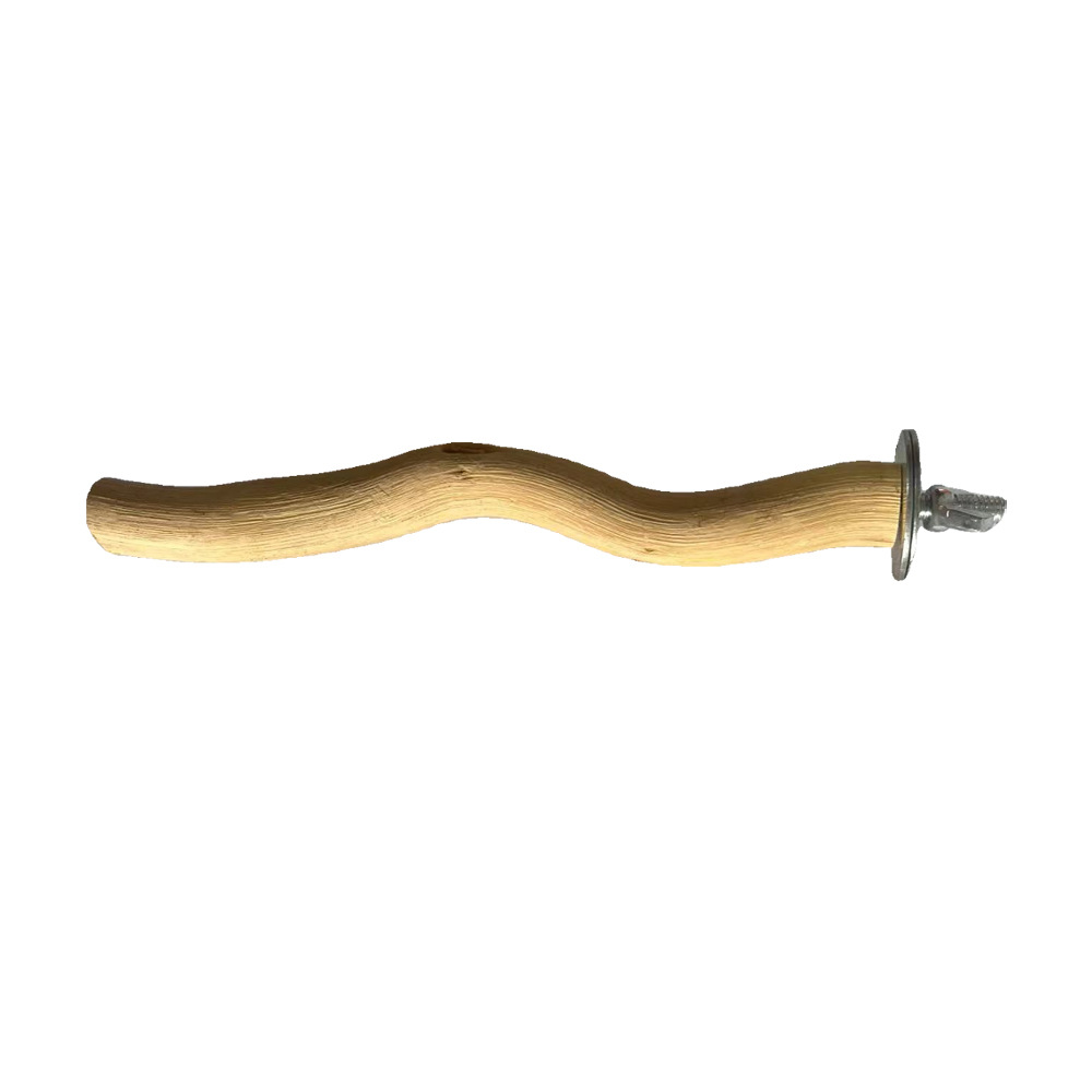 Cruz-frontera dragón madera pájaro soporte Rod natural madera maciza pájaro soporte Parrot aves suministros molienda garra hábitat aves jaula accesorios de jaula de aves
