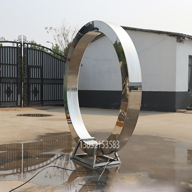 金桥厂家仙境水雾门定制不锈钢圆形喷雾通道夏日降温网红打卡拍照