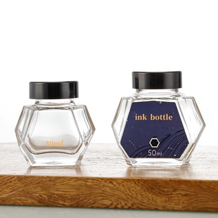 Factory direct 30ml diamond glass ink bottle with lid sealed calligraphy pen special ink tank