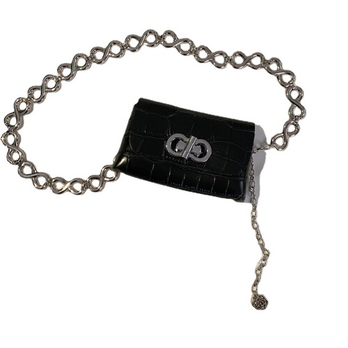  New Mini Waist Bag Women's Crossbody Bag Spring Summer New Belt Fashion Personality Chain Bag JK Trendy Ins