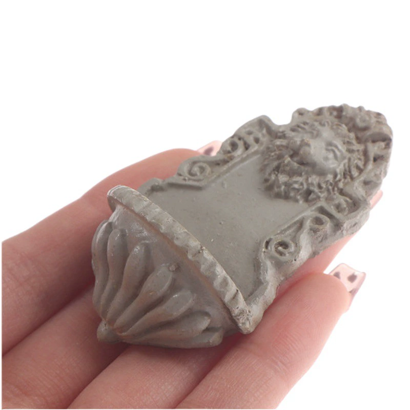 1:12 DIY DOLLHOUSE мини открытый сад голова льва украшения стены бассейн