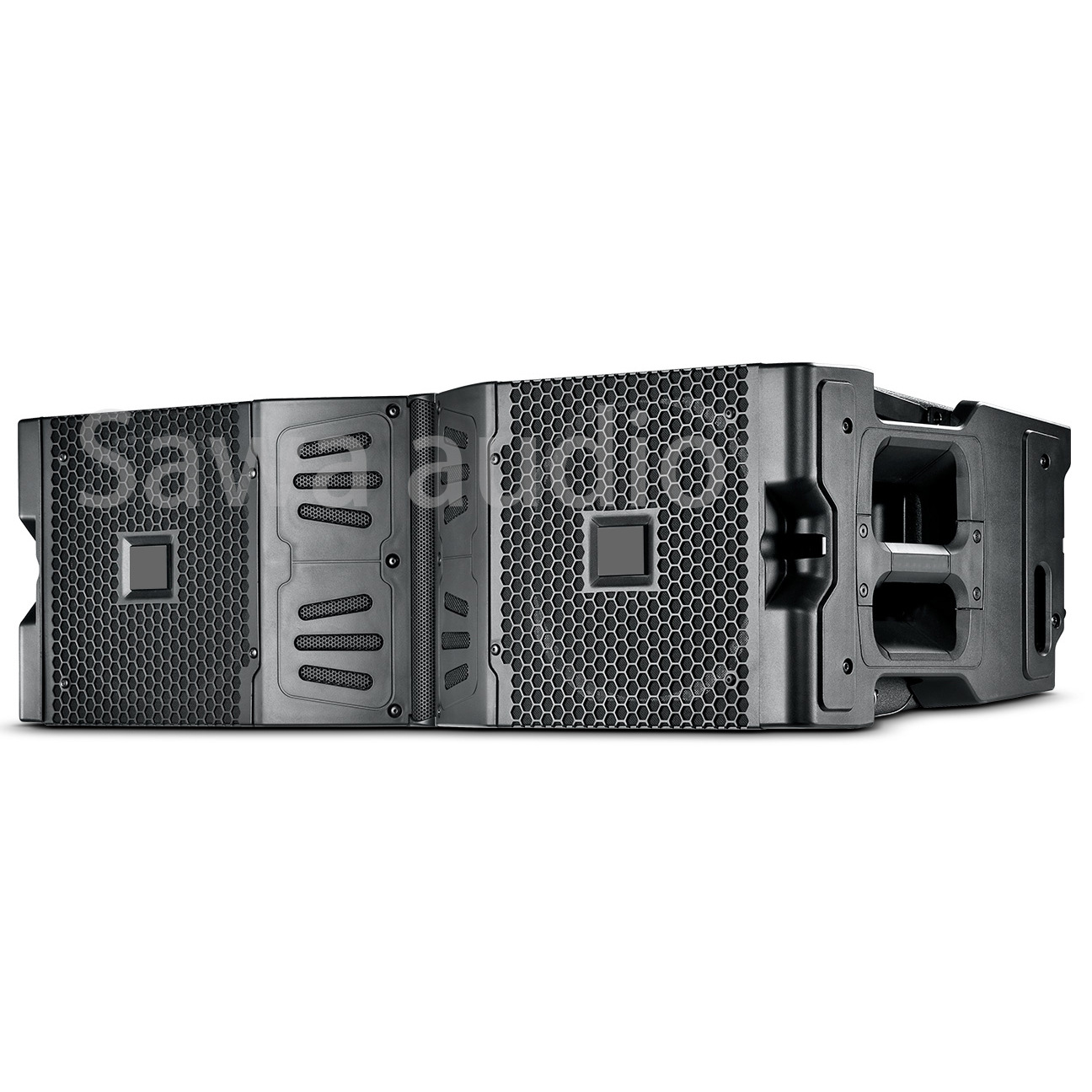 Dual 10 pulgadas sonido de frecuencia de tres divisiones profesional al aire libre concierto de alta potencia bar escenario sonido de matriz de línea