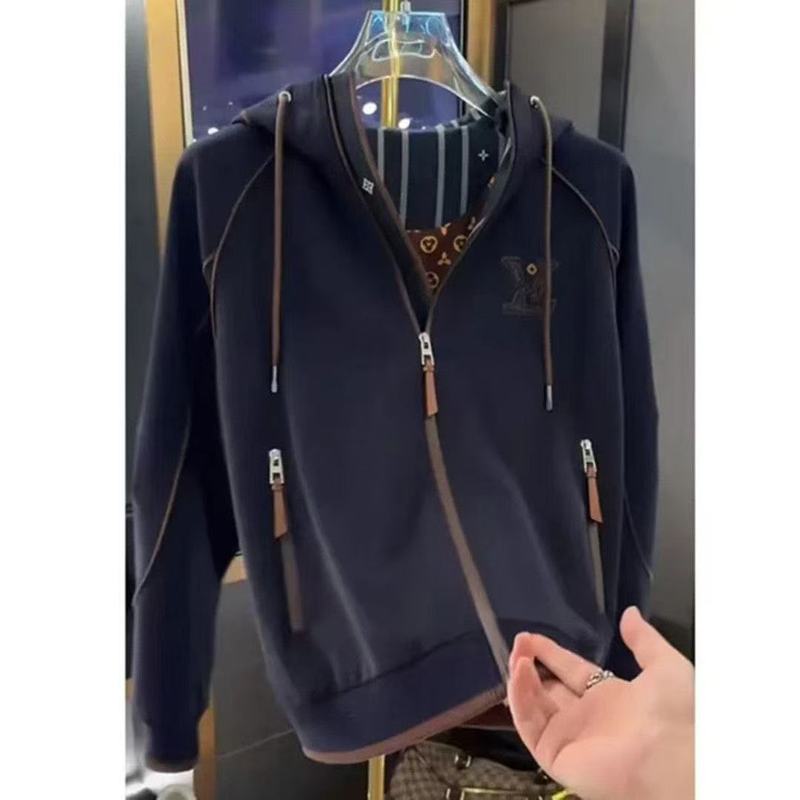 秋季新款品质设计男士潮流时尚百搭休闲长袖连帽外套春秋上衣夹克|undefined