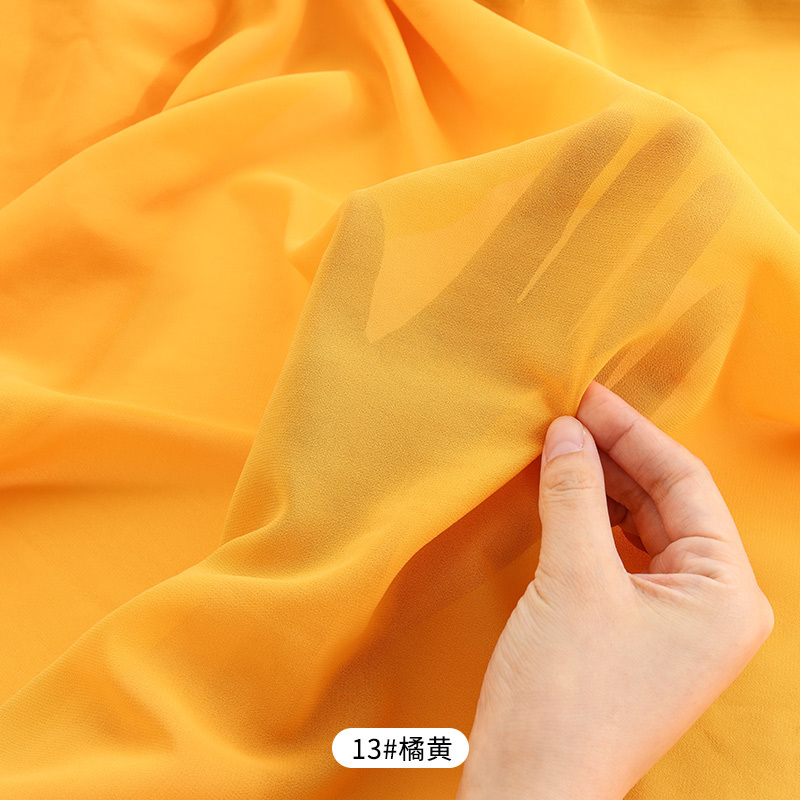 不透雪纺布料夏季垂感裙布服装里衬内衬黑色白色纱布裙子DIY面料|undefined