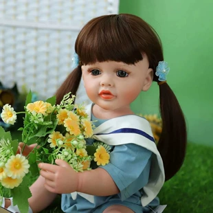 Кукла-младенец 55 см мягкий силикон