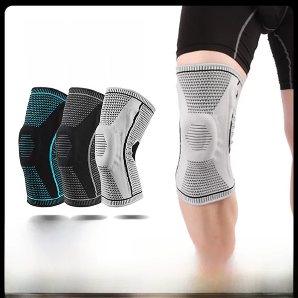 Sports Goods Basketball Knee Pads Men's Silicone Cycling Running Nylon Leg Pads Anti-Collision Protective Gear Wholesale Shock Absorption