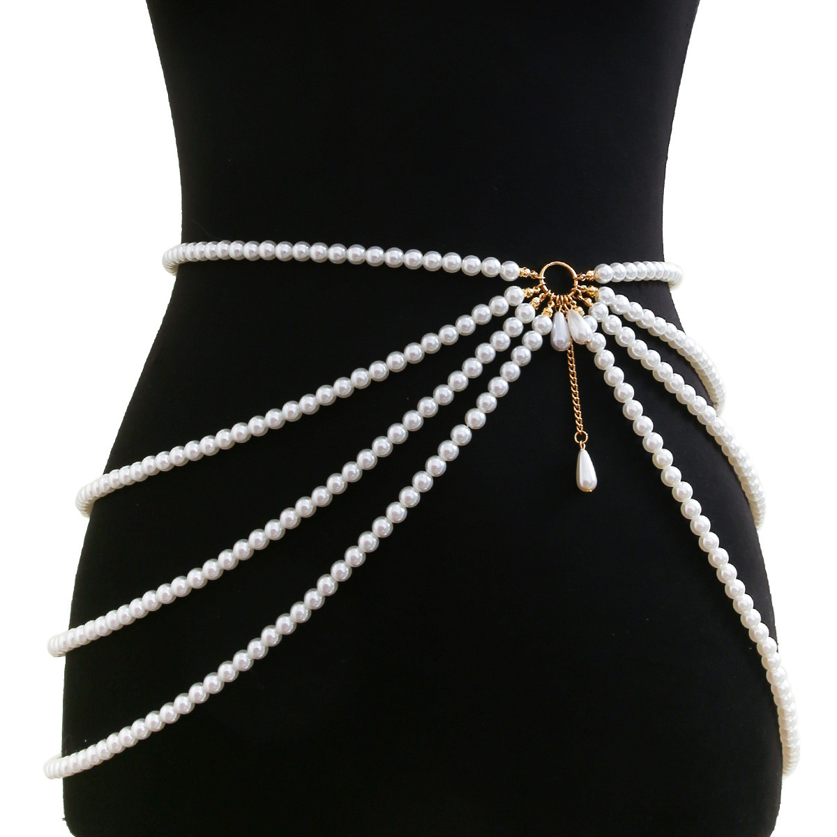 145g Weight Waist Chain Classification 1 Piece Quantity Holiday, Beach Occasion Plastic Material Pearl Pattern Women's Gender Tassel Design Elegant, Sexy Style Elegant Sexy Pearl Plastic Tassel Women's Chain Belts 35