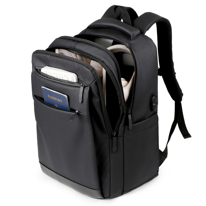 Comercio exterior al por mayor simple multicapa mochila de gran capacidad de negocios de viaje bolsa de computadora colgar tirón mochila de viaje hombre