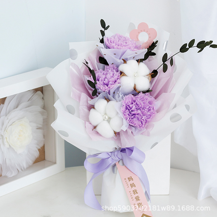 Yunnan inmortalidad flor de Navidad inmortalidad claveles buquete de dibujos animados al por mayor para el regalo del maestro del día del maestro