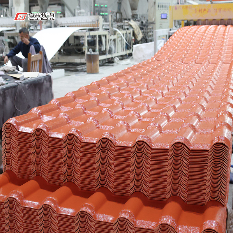 高益新型树脂瓦厂家批发仿古一体瓦片加厚隔热阻燃树脂瓦瓦片屋顶